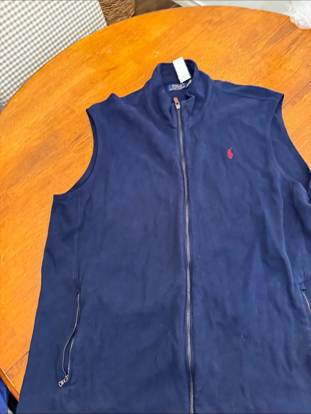 Polo by Ralph Lauren Navy Sleeveless Zip Vest with Red Pony xxl